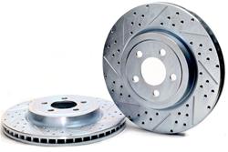 Baer Sport Rear Drilled-Slotted Brake Rotors 05-up LX Cars Solid